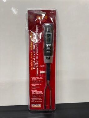 Digital Grilling Thermometer Fork - Red